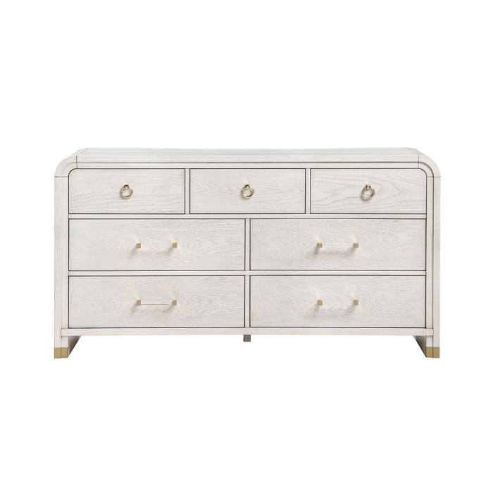 Malco - Dresser With Gold Detailing - Oak