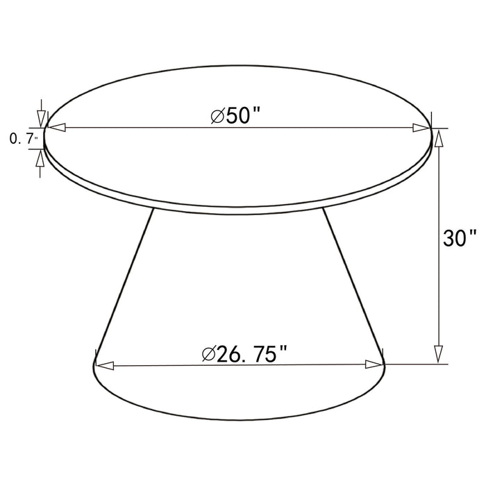 Earline - Round Dining Table - White Marble