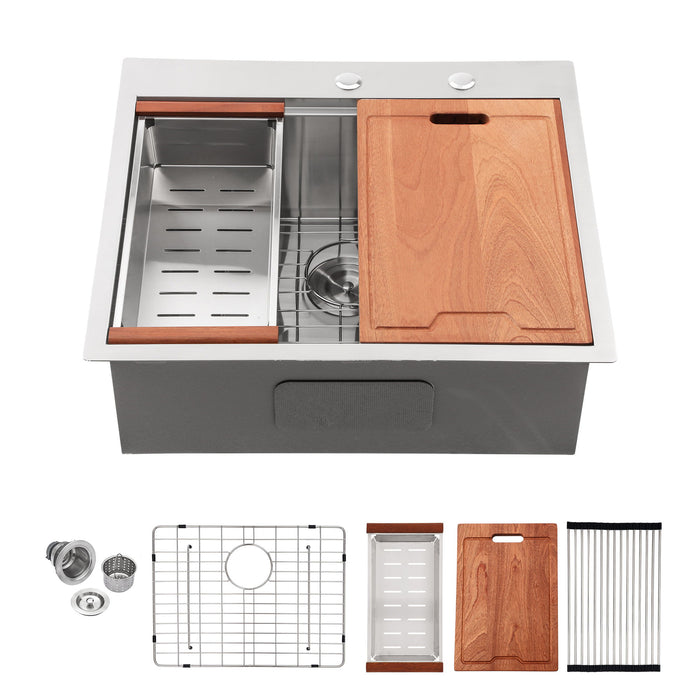 Drop In Kitchen Sink Stainless Steel 16 Gauge