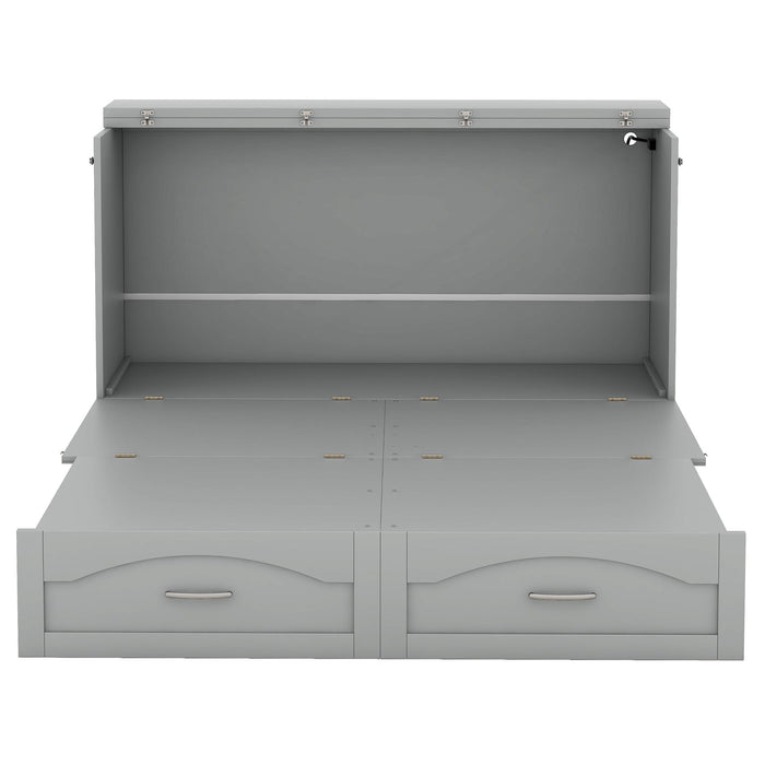 Murphy Wall Bed With Drawer And A Set Of Sockets & USB Ports, Pulley Structure Design