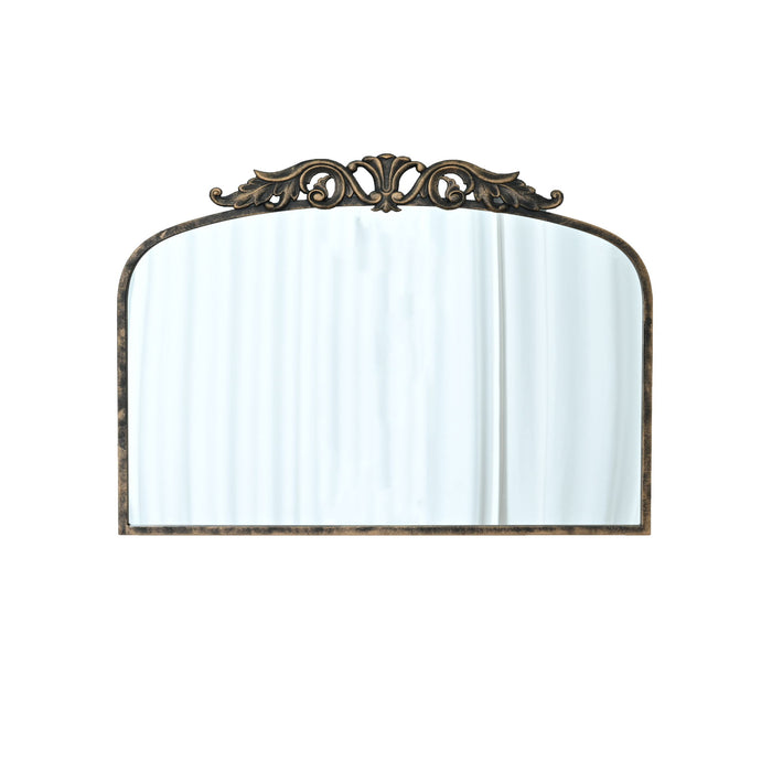 Handmade Arched Mirror, Ornate Baroque For Entryway - Antique Bronze