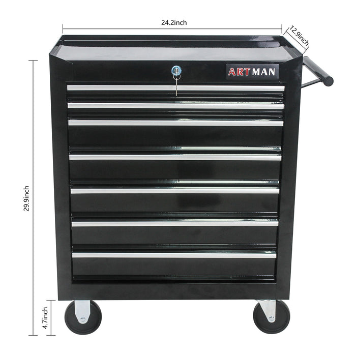 Multifunctional Tool Cart With Wheels And Drawers