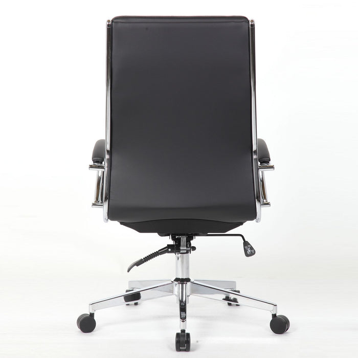 Breathable Mid Back Swivel Computer Chair With Foldable Armrest - Black