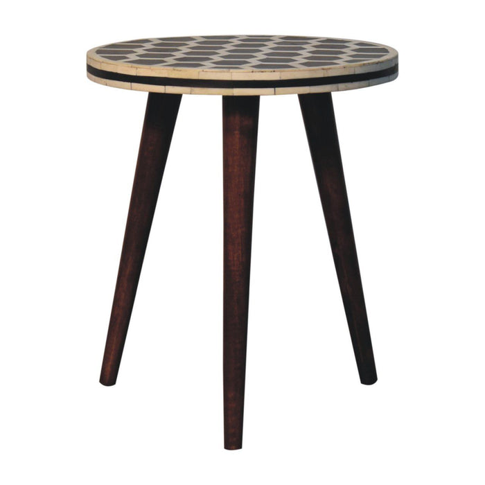 Inlay - Bone Tripod Stool - Honey Caramel