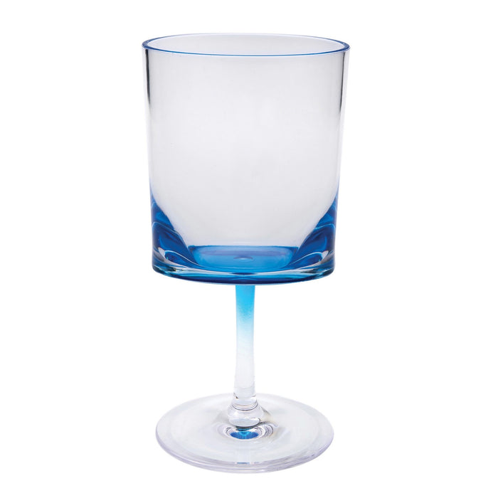 Leadingware Oval Halo Plastic Wine Glasses (Set of 4)