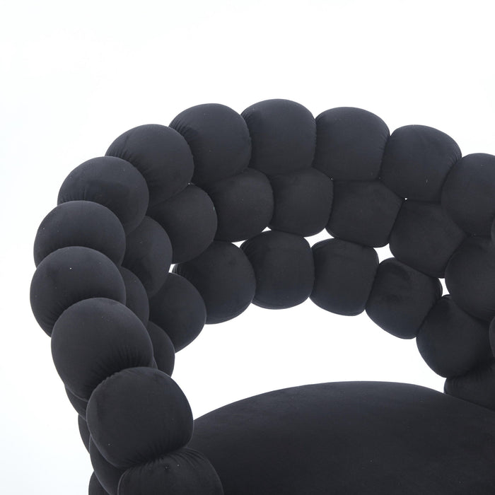 Modern Chair With Tube Legs, Soft Cushions And Comfortable Backrest