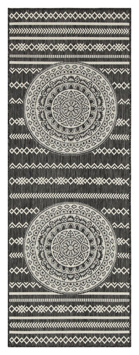 Sunshine - 5'3" X 7'3" Indoor, Outdoor Area Rug - Anthracite - Polypropylene