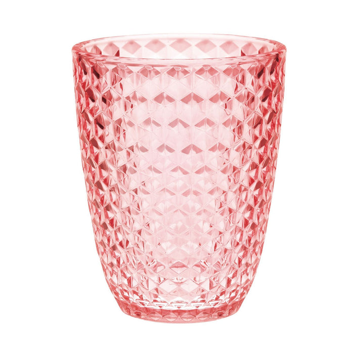 Leading Ware Diamond Cut Acrylic Glasses Drinking (Set of 4)