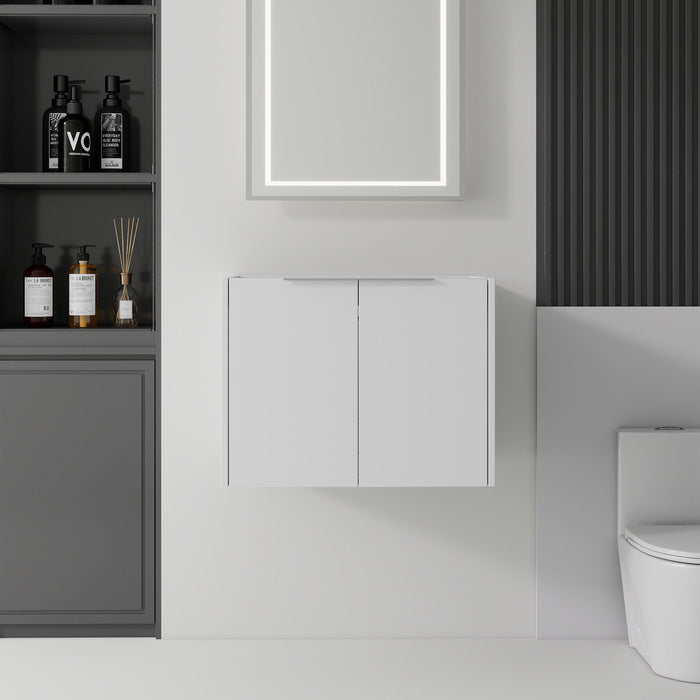 Floating Bathroom Vanity Cabinet With Soft Close Double Doors, Spacious Interior Storage, Wall Mounted, Cabinet Only