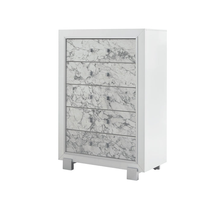 Skye - Marble Chest - White