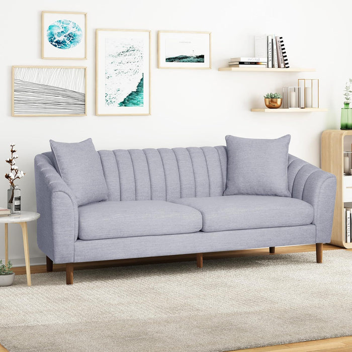 Contemporary 3 Seater Sofa With Plush Accents