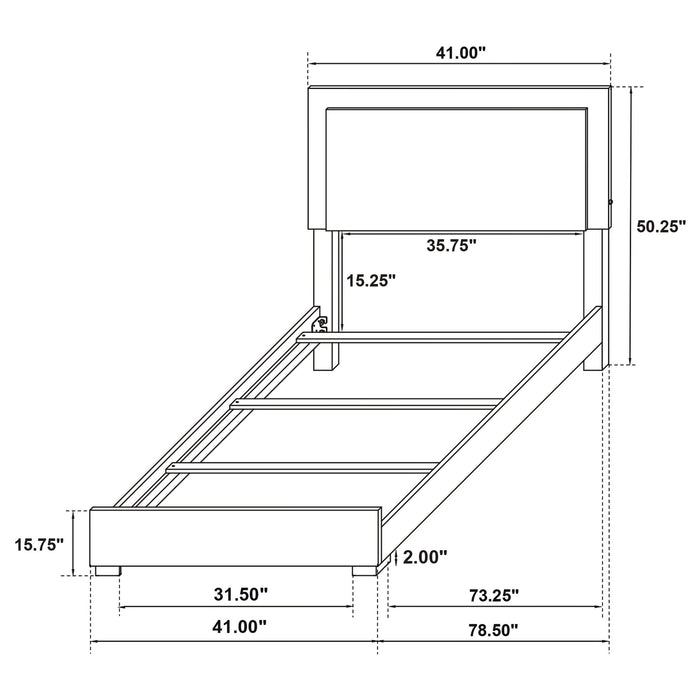 Jeremiah - LED Panel Bed With Touch Controlled Lighting