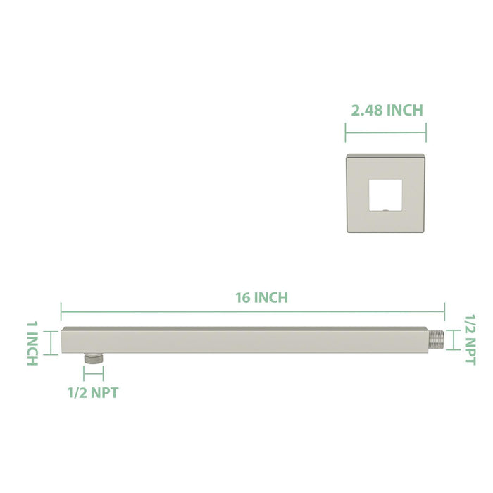 Wall Mounted Shower Arm With Flange