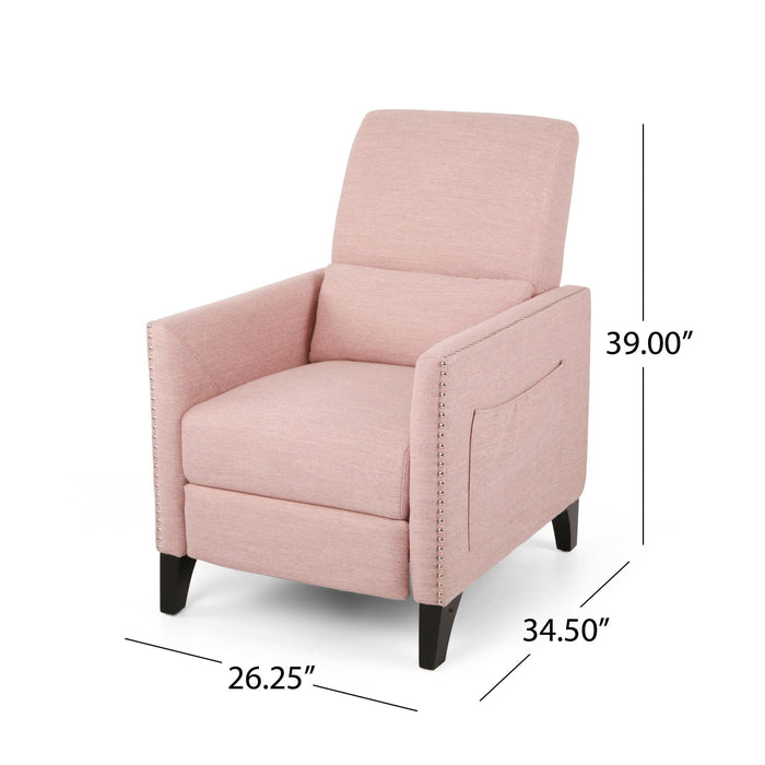 Kiersten - Contemporary Fabric Pushback Recliner